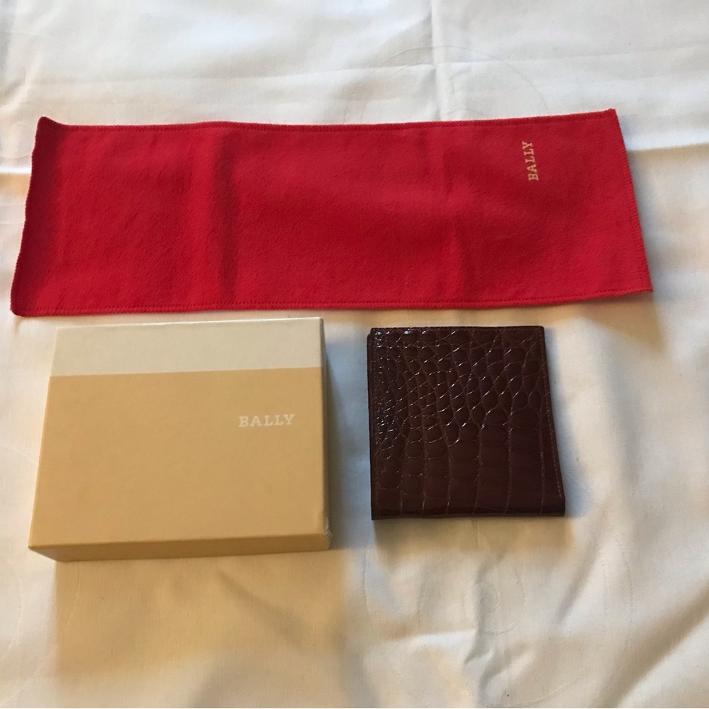 Ballys mens Alligator & Leather Wallet